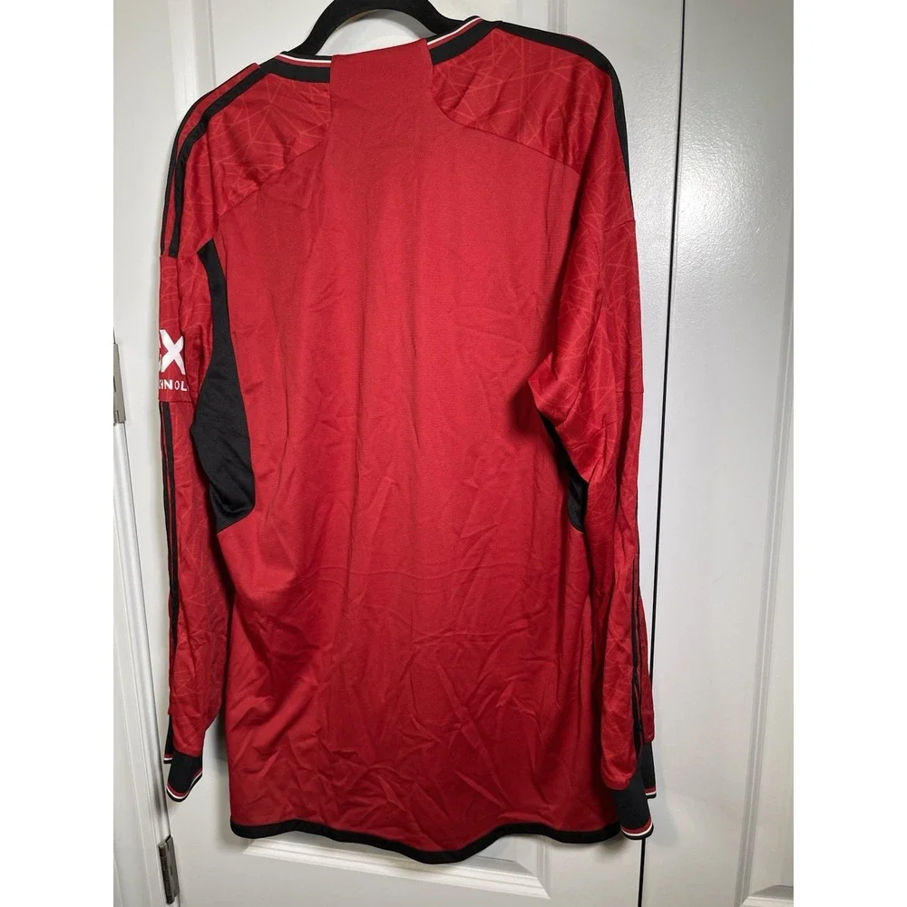 Adidas Manchester United 23/24 Long Sleeve Jersey Sz XL Slim Fit‎ Red